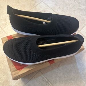 FitFlop UBERKNIT Slip On Ballet Flat Power Black Size 8 Women’s